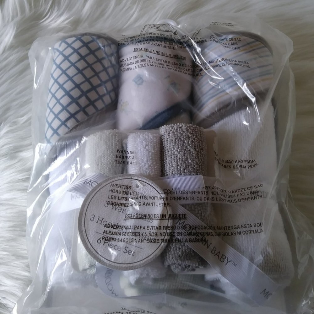 Modern Baby 6 PC.  Bath Set Blue - Picture 12 of 13